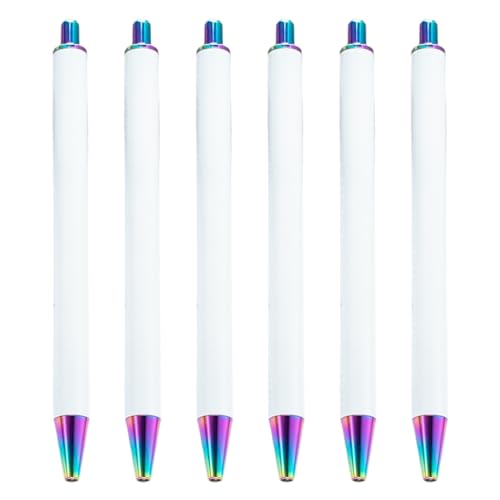 PLCPDM 6Pcs Retractable Ballpoint Pen for Heat Transfer, Sublimation Pen Blank, Heat Transfer Ballpoint Pen, 1 Count (Pack of 1) PLCPDM