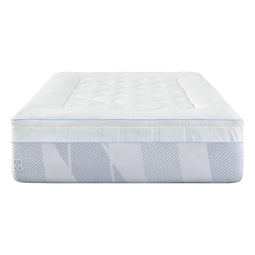 Sealy Dreamlife 3” Gel Memory Foam Queen Mattress Topper with 1” Quilted Cooling Cover, SealyComfort Gel Foam, SealyCool Poly Blend Cover SEALY