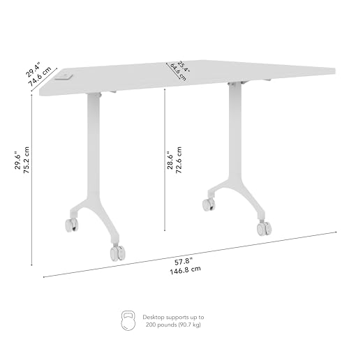 Bush Business Furniture 60-inch Trapezoid Modular Office Conference Table, Synergy Collection, Platinum Gray Bush Furniture