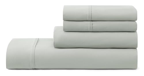 UGG Hedi Full Sheet Set 4-Piece Luxury Cooling Sheets Deep Pockets Premium Bedding with 2 Pillow Shams Hypoallergenic Machine Washable Soft Lightweight Bed Set for Bedroom, Full, Mineral Green UGG