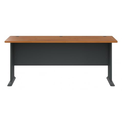 Bush Business Furniture Series A 72W Desk in Natural Cherry and Slate Bush Business Furniture