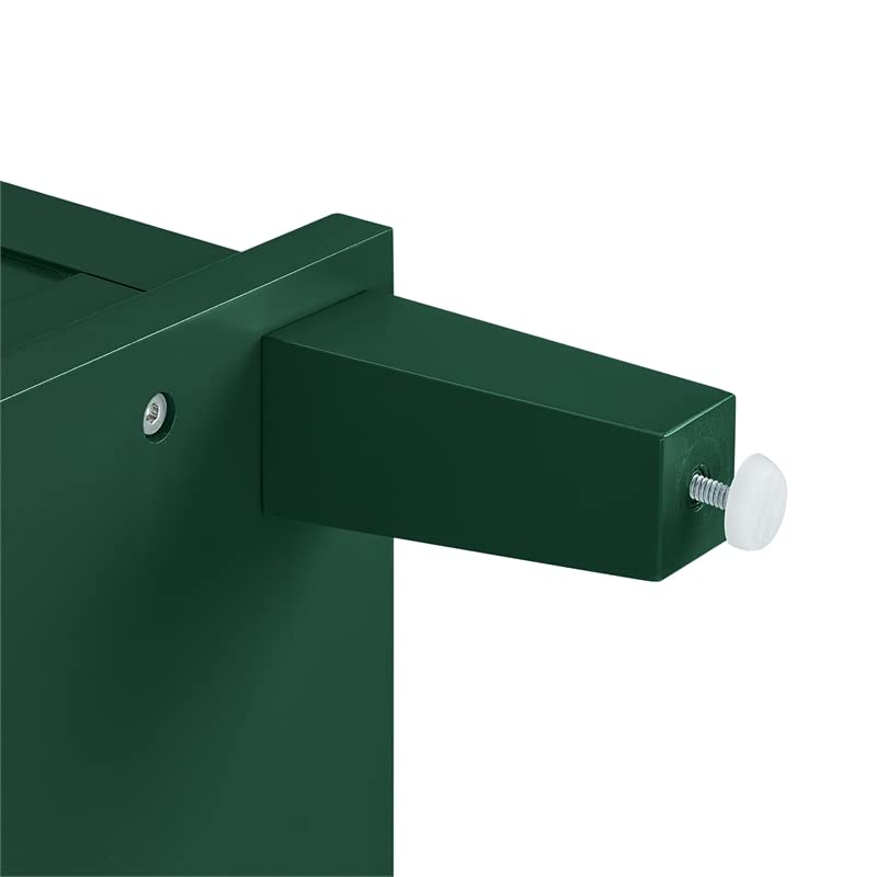 Pemberly Row Traditional Wood Drop Leaf Kitchen Island in Emerald/Natural Pemberly Row