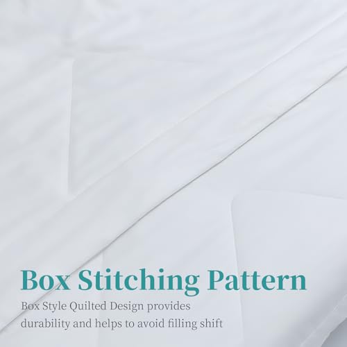100% Wool Comforter Summer Lightweight Duvet Insert Noiseless Pure Cotton Shell Comforter Temperature Regulation Breathable Comfortable Wool Bedding for Luxurious Sleep Queen Size Molithe