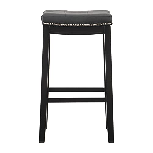 Linon Claridge Bar, Black Stool, 32" X 18.75" X 13" Linon