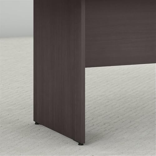 Atlin Designs Boat Shaped Conference Table with Wood Base in Storm Gray Atlin Designs