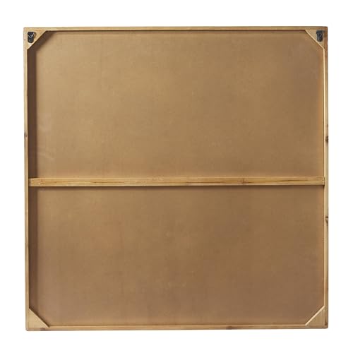 Deco 79 Wood Geometric Handmade Home Wall Decor Southwestern Star Wall Sculpture with Whitewashed Brown Accents, Wall Art 31" x 1" x 31", Blue Deco 79