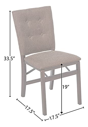 MECO STAKMORE Parson’s Folding Chair Espresso Finish, 20.25D x 17.5W x 33.875H in (Set of 2) MECO