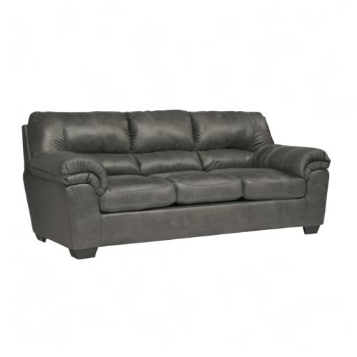 Signature Design by Ashley Bladen Faux Leather Sofa, Gray Signature Design by Ashley
