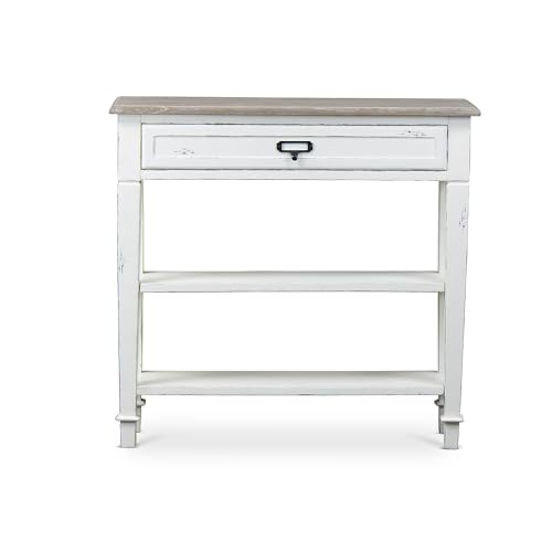 Baxton Studio Dauphine Traditional French 1-Drawer Accent Console Table, White Baxton Studio