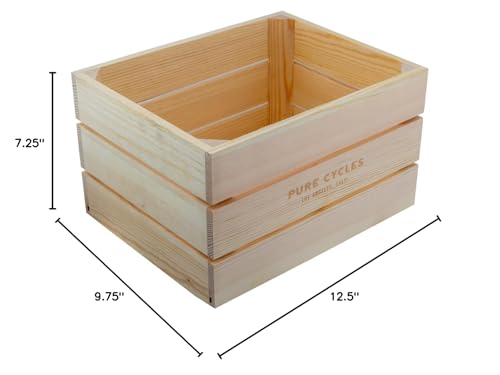 Pure Cycles Bicycles Wood Bike Crate, Natural Pine Pure Cycles