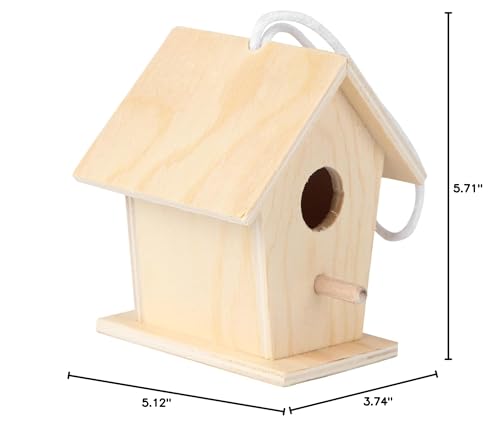 FRCOLOR Nuthatch Bird House Birdhouse Making Craft Supplies Unfinished Wood Birdhouse Kits Birdhouses to Paint Paintable Bird House Small Bird Toys Rural Child Decorations Wooden FRCOLOR