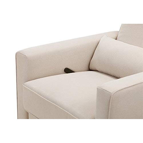 Davinci Piper 360° Swivel Rocker Recliner Chair - Glider Rocking Chair for Nursery and Living Room- GREENGUARD Gold, FSC & Certi-PUR US Certified - Ultra Comfy Glider Recliner Nursery Chair - Cream