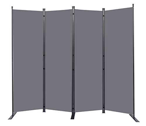 Room Divider 6FT Portable Room Dividers and Folding Privacy Screens, 88'' W Fabric Divider for Room Separation, 4 Panel Partition Room Dividers Freestanding Wall Divider Screen for Dorm Studio Office HOMSCREENER
