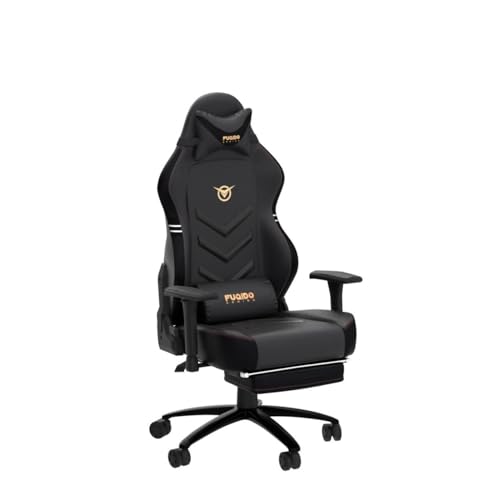 Big and Tall Gaming Chair with Footrest 350lbs-Racing Computer Gamer Chair, Ergonomic High Back PC Chair with Wide Seat, Reclining Back, 3D Armrest for Adult-Black COLAMY