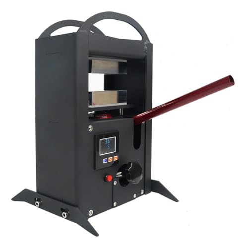D9A91 8 Ton Portable Hydraulic Heat Press Machine 2.8 x 4.7 Inch Dual Heating Plate, Auto Temperature Adjustment Heat Press D9A91