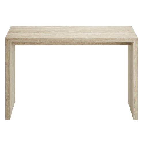 Modway Mirella 54" Faux Travertine Console Table, Modern Entryway Table in Travertine, Minimalist Design, Narrow Hallway Table for Living Room Furniture, Foyer Accent, Chic Corridor Piece Modway