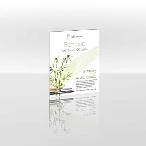 Bamboo Hahnemuhle Mixed Media Block, 265 GSM 10 Sheets - 8 x 10cm Hahnemühle