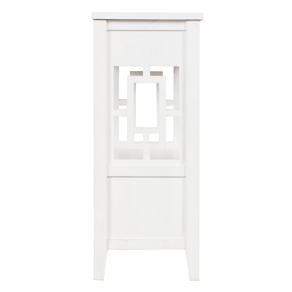 Yone jx je 36'' Farmhouse Pine Wood Console Table Entry Sofa Table with 4 Drawers & 1 Storage Shelf for Entryway Living Room Bedroom Hallway Kitchen Yone jx je