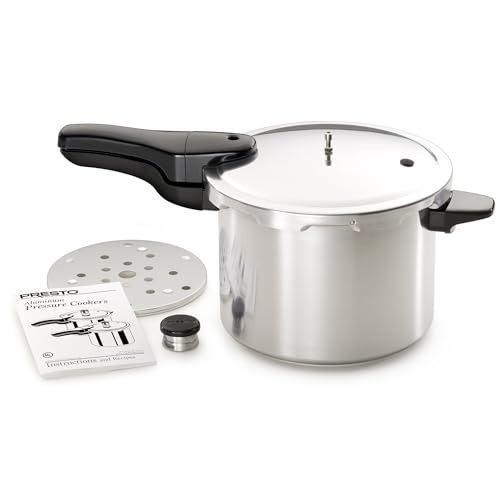 Presto 01264 6-Quart Aluminum Pressure Cooker, Silver Presto