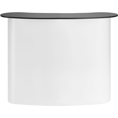 VEVOR Portable Tradeshow Podium Table, 51.18" x 18.31" x 37.4", Display Exhibition Counter Stand Booth Fair with Wall, Foldable Promotion Retail Bar Table Pop Up Podium with Storage Rack, Carrying Bag