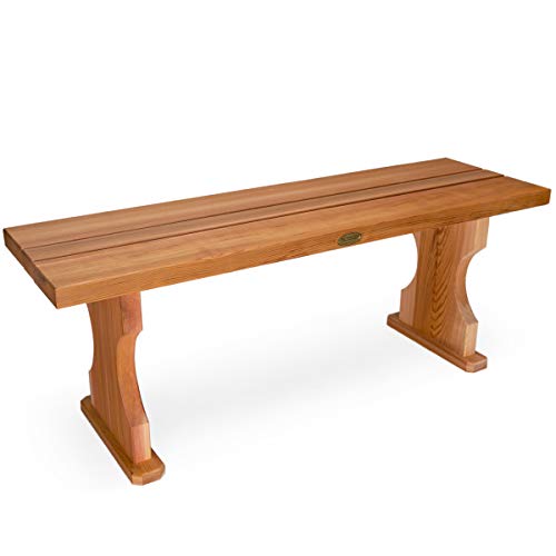All Things Cedar 4-ft Natural Cedar Backless Bench All Things Cedar