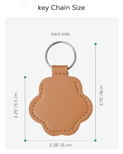 Aurichi Cat & Dog Hair Keychain, Leather Dog Paw Hair Holder Fur Collection Key Chain Keepsake with Heart Clip Tweezers & Rainbow Sympathy Card, Pet Loss Memorial Gift for Pet Owners, Pet Remembrance