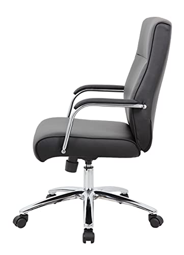 Boss Office Products (BOSXK Modern Executive Conference Chair, Black, B696C-BK Boss Office Products