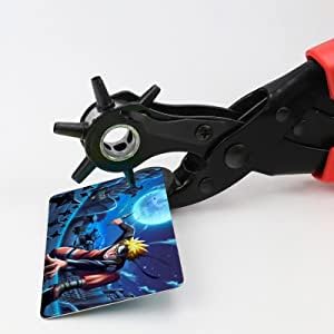 Leather Hole Punch, Belt Hole Puncher for Leather, Revolving Punch Plier Kit, Leathers Puncher Plier for Belts, Watches, Handbags, Punch Tool Diameter: 4.5/4 /3.5/3/2.5/2mm. WDDBHSKN
