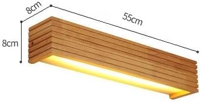 Japanese LED Solid Wood Wall Lamp Nordic Modern Wall Sconce Lighting Warm Light Mirror Wall Light Wooden Vanity Light for Bathroom Bedroom GeRRiT