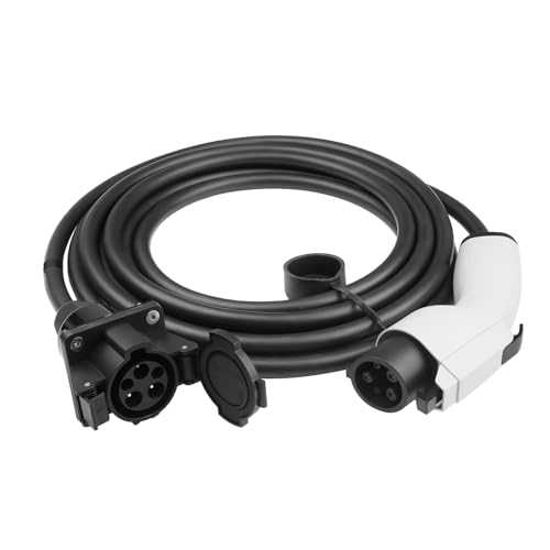 BESENERGY EV Charger Extension Cable 40 Amp 20ft Charging Cord for Electric Vehicle 220V-240V Compatible All SAE J1772 Chargers BESENERGY