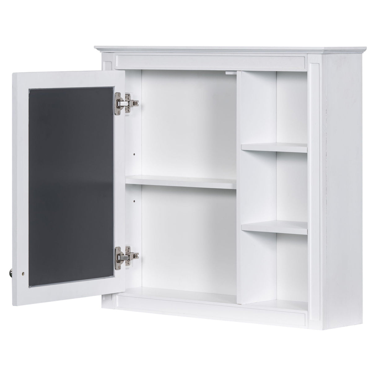 Bathroom Vanity With Medicine Cabinet, Royal Mirror Cabinet, Modern Bathroom Storage Cabinet With 2 Soft Closing Doors And 4 Drawers