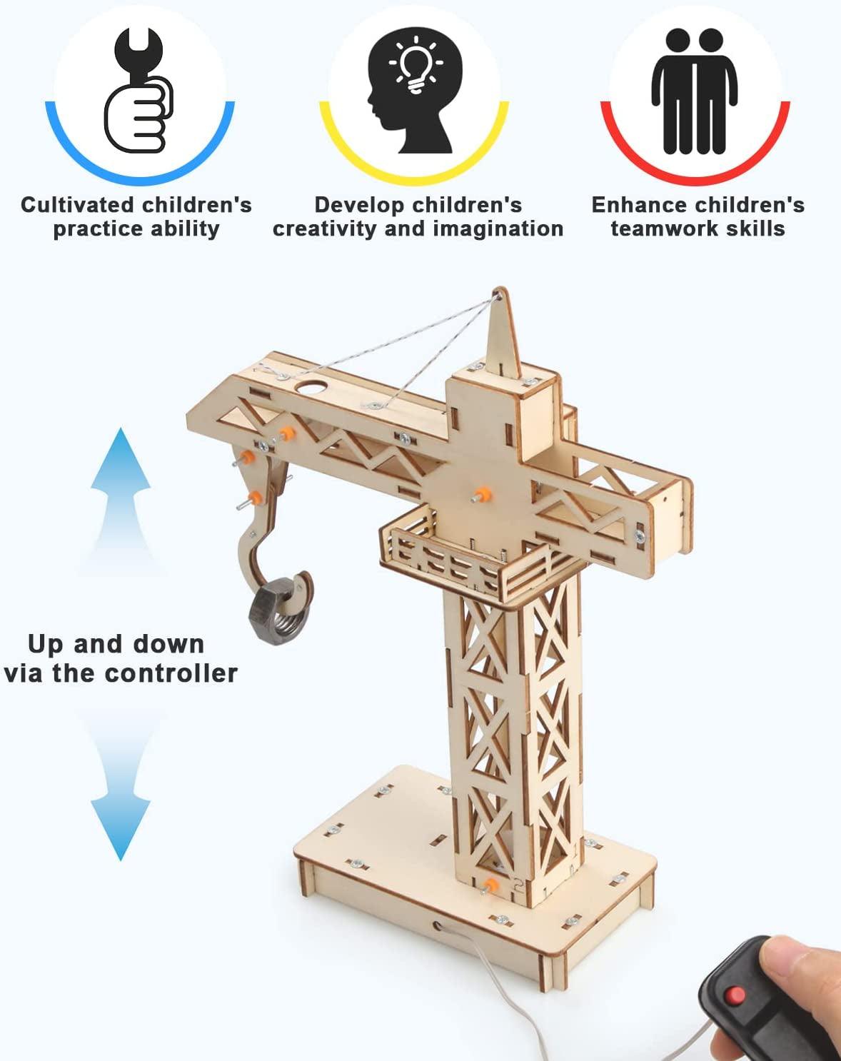 4-in-1 STEM Wooden Puzzle Kits for Kids Age 8-12 - Build & Learn with 3D Models WoodArtSupply
