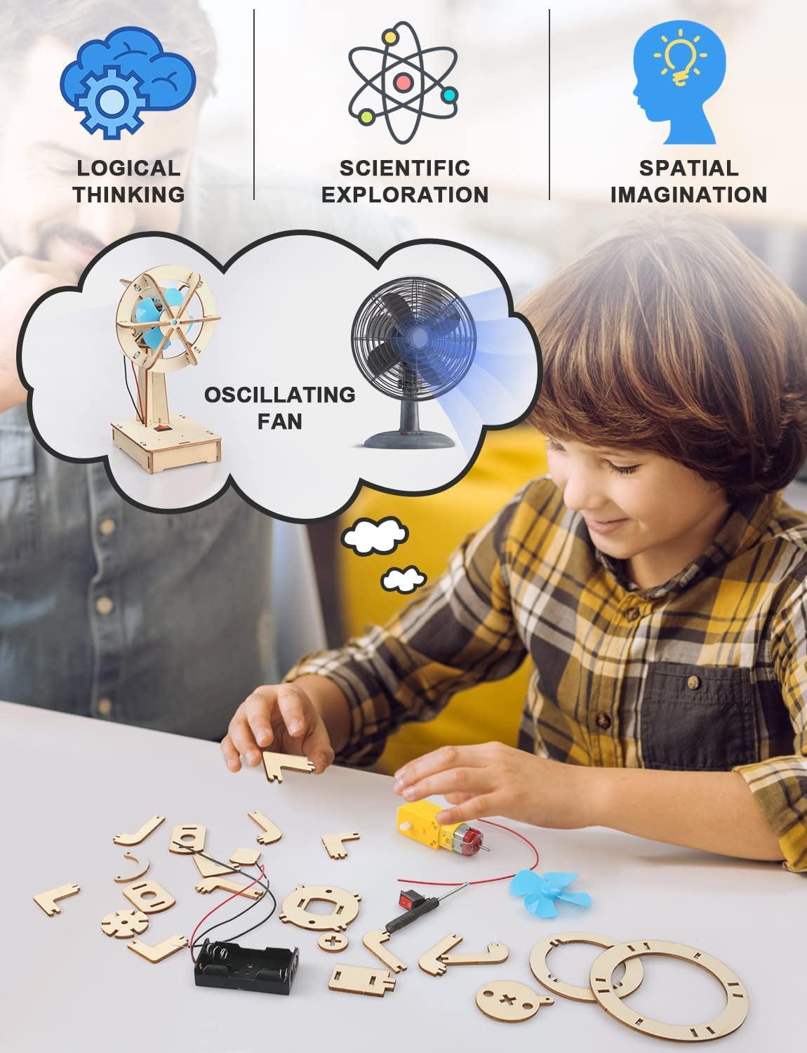 4-in-1 STEM Wooden Puzzle Kits for Kids Age 8-12 - Build & Learn with 3D Models WoodArtSupply