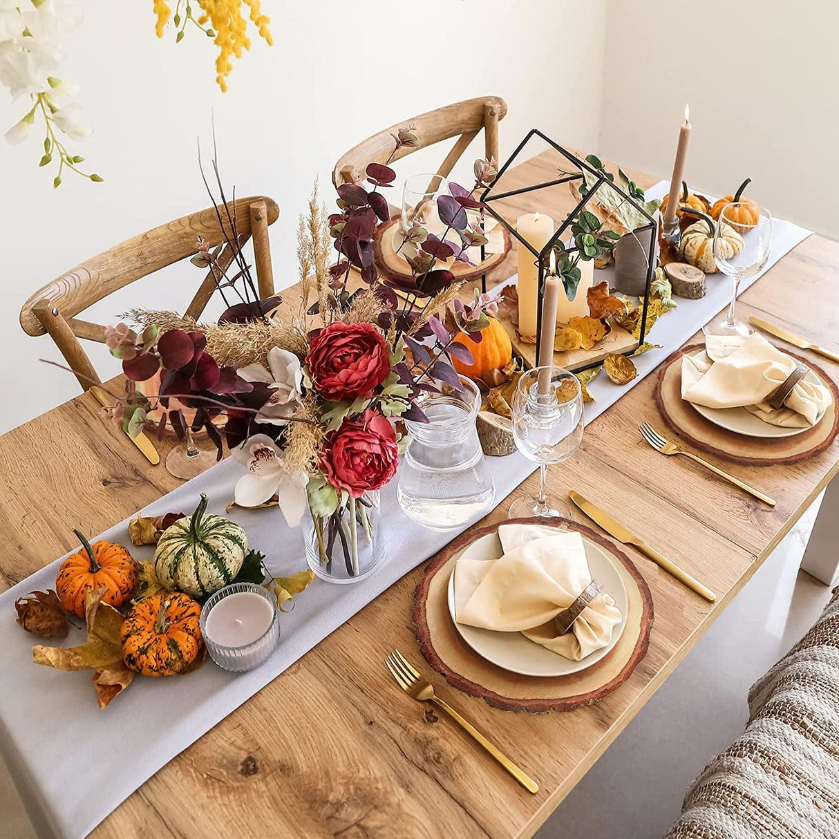 4 Pack 12 Inch X 5MM Artificial Thin UV Printed round Plywood, Imitative Rustic Wood Slices Place Mats WoodArtSupply