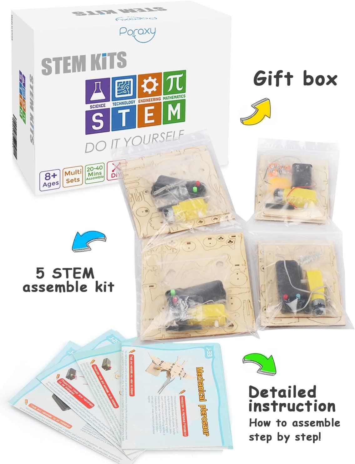 4 Pack Dinosaur Toys for Kids, STEM Kit, Boys Toys Age 8-10 Years Old, Assembly 3D Wooden Puzzle, DIY Educational Science Building WoodArtSupply