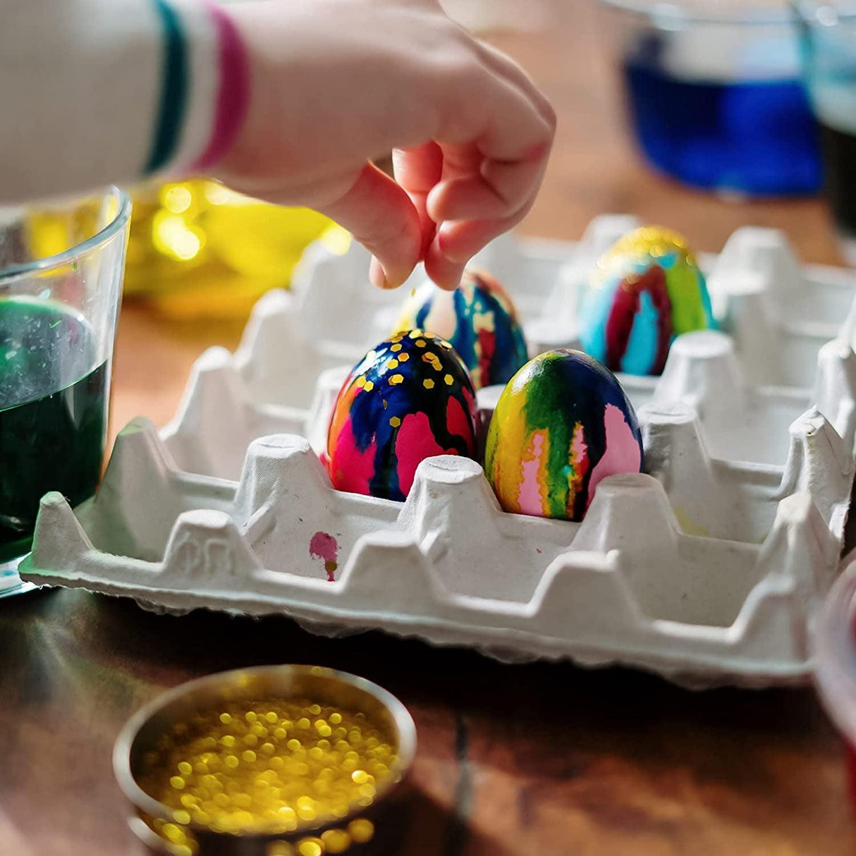 40 Pack 2-1/2 X 1-3/4" Unpainted Wooden Eggs Unfinished Wood Easter Eggs Smooth Crafts Decorations WoodArtSupply