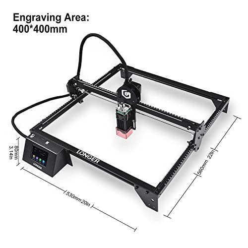 Longer RAY5 5000mW Laser Engraver is an economical Machine Suitable for Beginners, App Offline Control, DIY Engraver Tool for Metal/Glass/Wood, Engraving Area of 15.7"x15.7", Laser Class ii Longer