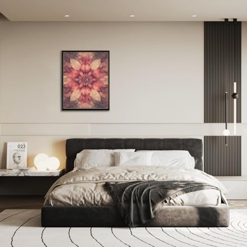 Kaleidoscope Floral pattern-107743 Diamond Painting Kits, DIY 5D Paint for Adults Kids, Full Drill Crystal Diamond Drawing Suitable for Home Wall Decoration Fhuyiks