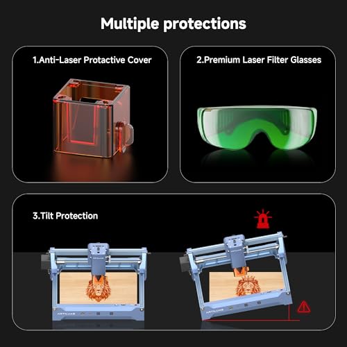 Artilume U1 Laser Engraver 3000mW, Laser Engraving Machine, WiFi, 0.01mm Precision, Large Working Area 150 * 200mm for Wood Leather Acrylic and More, Best for Beginners Small Business Artilume