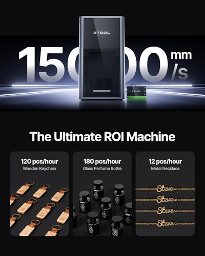 xTool F2 Ultra Single 60W MOPA Fiber Laser Engraver, 100+ Color Metal Engraving, Dual 48MP Cameras, Auto Streamline, 15,000mm/s Ultra-Fast, AI Powered 3D Laser Engraving Machine xTool