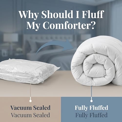 Bella Sonniยฎ | Hotel-Quality All-Season Down Comforter King Size | Lightweight Yet Warm Duvet Insert for Hot Sleepers & Year-Round Use | No Cold Spots | 50-50 Down & Feather Fill | 750 Fill Power Bella Sonni