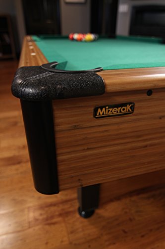 Mizerak Dynasty Space Saver 6.5' Billiard Table with Leg Levelers, Automatic Ball Return, and Classic Green Nylon Cloth Mizerak