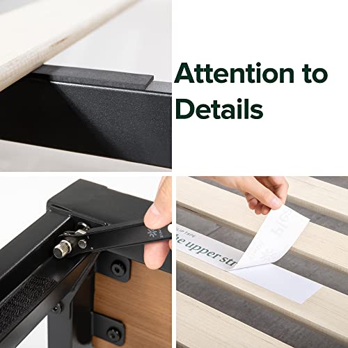 ZINUS Suzanne 14 Inch Bamboo & Metal Queen Platform Bed Frame - Award-Winning Design, No Box Spring Needed, Chestnut Brown ZINUS