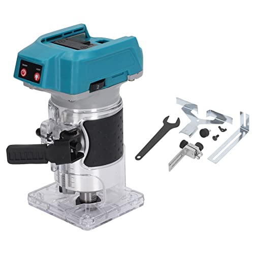 Router Tool, Wood Router Brushless Lithium Trimming Carving Machine Cordless Router Woodworking Router 18V Battery Hole Trimmer Hand Trimmer for Wood Working Slotting OPPWONG