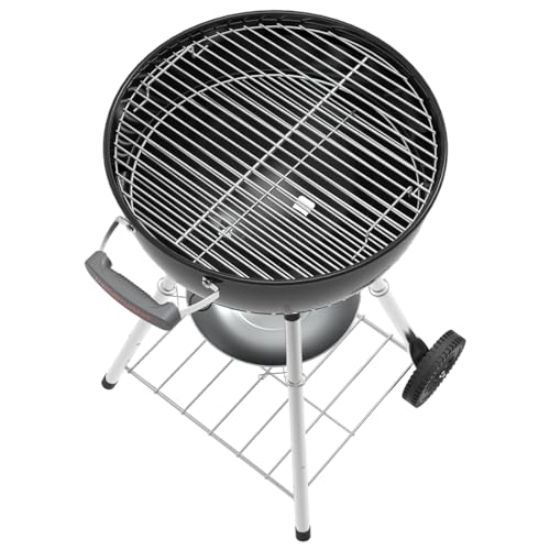 Megamaster Premium Charcoal Grill, 18" Heavy Duty Charcoal Kettle Grill, Outdoor Cooking, Camping Patio, Backyard, Tailgating, Black Megamaster