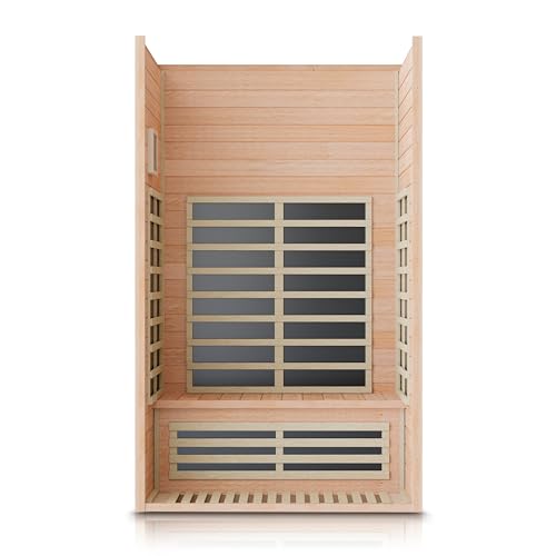 TO'GO 902GH Far Infrared Sauna for Home - 2 Person, Low EMF Heating Panel, Home Sauna 2 Person, Pre-Set Time and Temperature, Canadian Hemlock Wood Dry Sauna with Bluetooth TO'GO HI