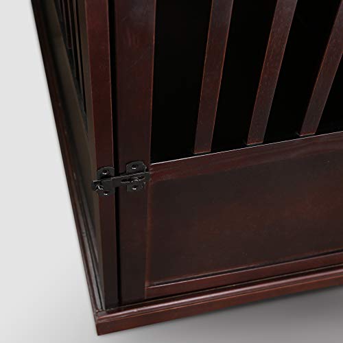 Casual Home Wooden Large Pet Crate, End Table, Espresso, 24 x 36.5 x 29.5 in Casual Home