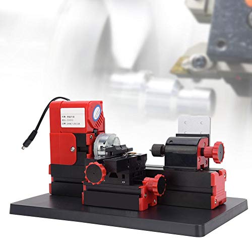 Mini Lathe Machine,24W 20000Rpm Mini Multifunction Wood Lathe Metal Rotating Lathe Diy Tool Benchtop Wood Lathes For Wood Glass Plastic Milling Machining/Lignin Plastic/Soft Metal Focket