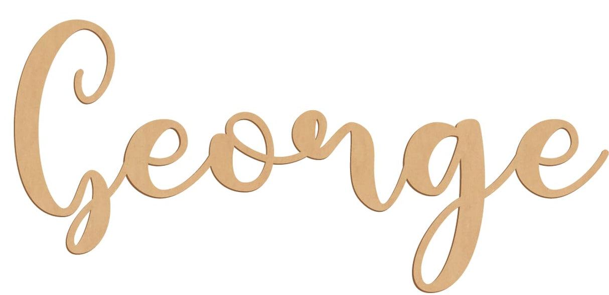 3 Inch Tall Custom Word Scroll Script Cursive Font Cat Unfinished MDF Wood for Names, Initials, Craft, Kid's Room, Sign, Plaque (3") NEXTCraft