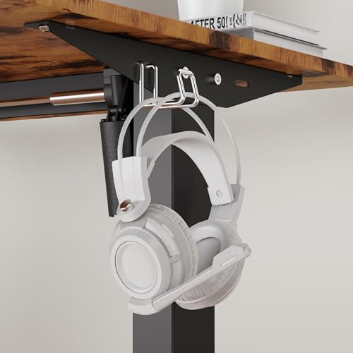 LongKe Electric Standing Desk Adjustable Height, 40x24 Inches Sit Stand up Desktop for Home Office, Ergonomic Rising Computer Table with Memory Preset,Rustic Brown LongKe